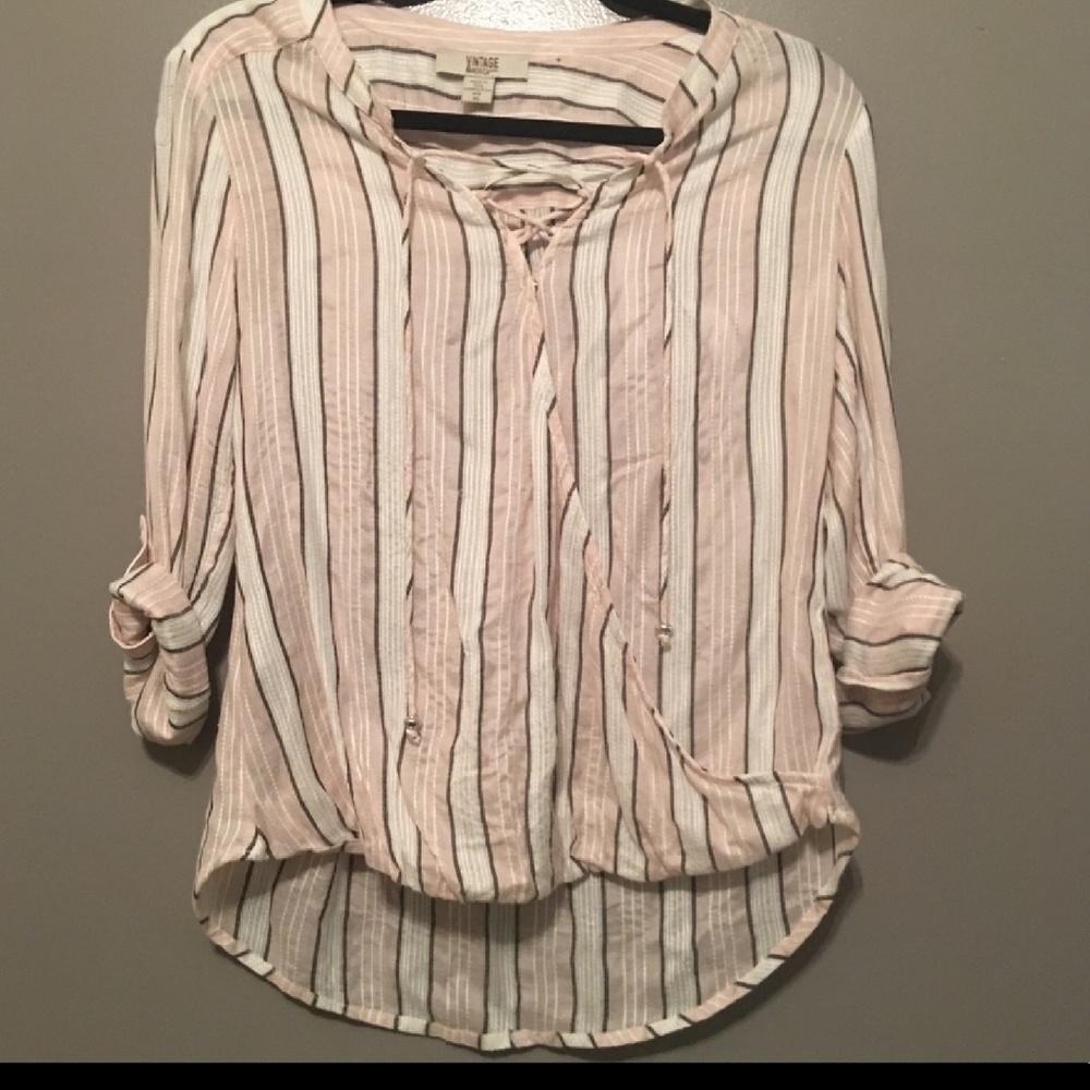 Vintage america xs tunic 3/4 sleeve